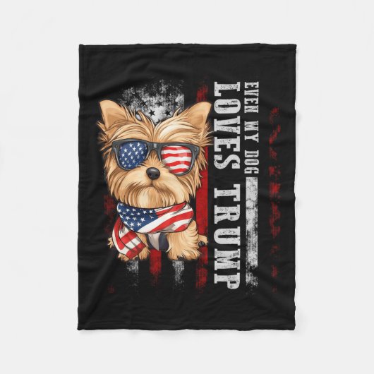 ヨークシャーテリアドッグヨークシャーテリア私の犬もTruを愛 フリースブランケット (正面)