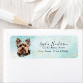 ヨークシャーテリアドッグ差出人住所ラベル ラベル (インサイチュ)