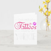 ヨークシャーテリアドッグ恋人タトゥーおもしろい犬ママのギフトアイディア カード (黄色い花)