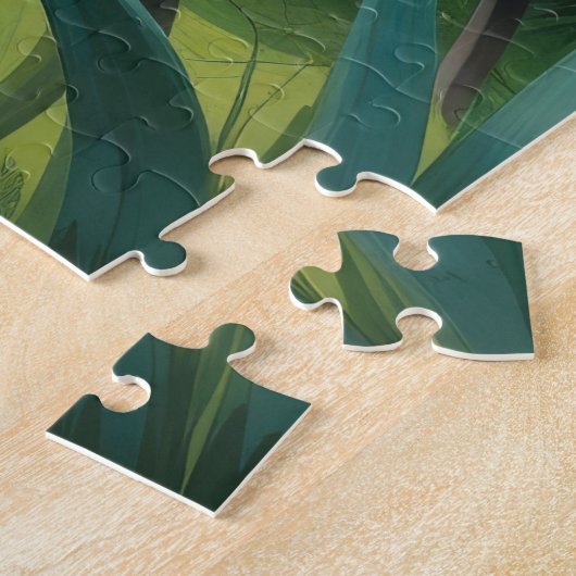 ヨークシャーテリアドッグ春の花絵を描ズ ジグソーパズル (側面)