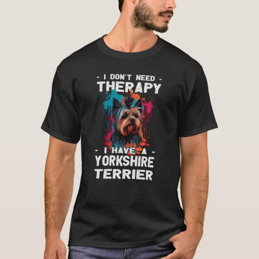 ヨークシャーテリアドッグ犬のオーナー Tシャツ (正面)