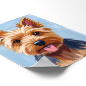 ヨークシャーテリアドッグ絵を描ポートレート ポスター (角)