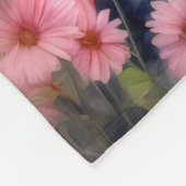 ヨークシャーテリアドッグ花 フリースブランケット (角)