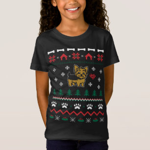 ヨークシャーテリアドッグ醜いクリスマスセータークリスマス Tシャツ