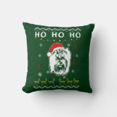 ヨークシャーテリアドッグ醜いクリスマスホホホホ クッション (正面)