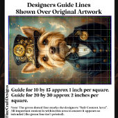 ヨークシャーテリアドッグ、スティームパンクスーツ&トップハットCZ7デクページ 薄葉紙