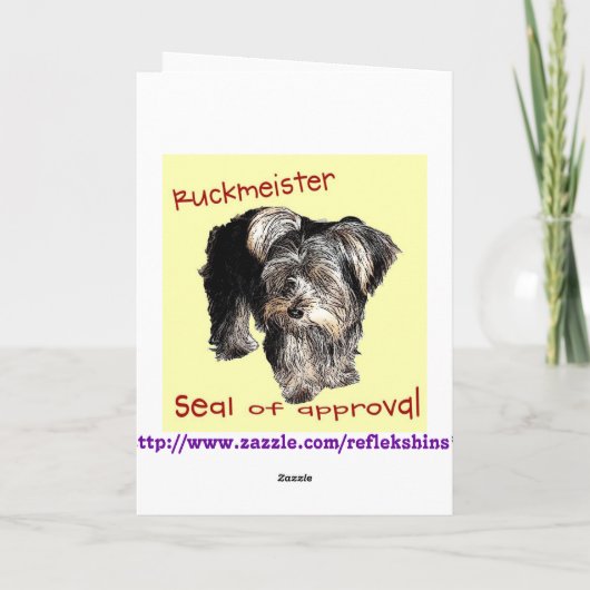 ヨークシャーテリアハッピーバースデーカード カード (裏面)