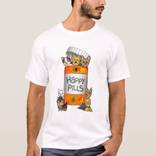 ヨークシャーテリアハッピーピルズTシャツ Tシャツ