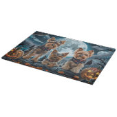 ヨークシャーテリアハロウィン不気味 カッティングボード (角)