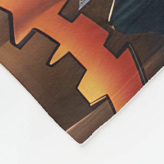 ヨークシャーテリアハロウィン不気味 フリースブランケット (角)