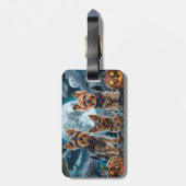 ヨークシャーテリアハロウィン不気味 ラゲッジタグ (裏面縦)