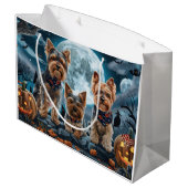 ヨークシャーテリアハロウィン不気味 ラージペーパーバッグ (裏面アングル)