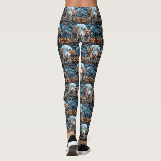 ヨークシャーテリアハロウィン不気味 レギンス (裏面)