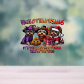 ヨークシャーテリアハロウィーンサンクスギビングクリスマス アクリルサイン (ニュートラル)