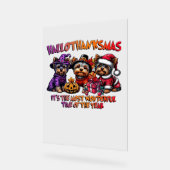 ヨークシャーテリアハロウィーンサンクスギビングクリスマス アクリルサイン (傾斜)