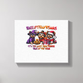 ヨークシャーテリアハロウィーンサンクスギビングクリスマス キャンバスプリント (正面)