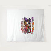 ヨークシャーテリアハロウィーンサンクスギビングクリスマス タペストリー (正面(横))