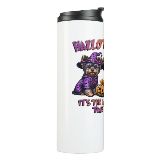 ヨークシャーテリアハロウィーンサンクスギビングクリスマス タンブラー (回転左)