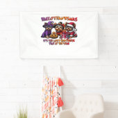 ヨークシャーテリアハロウィーンサンクスギビングクリスマス 横断幕 (インサイチュ)