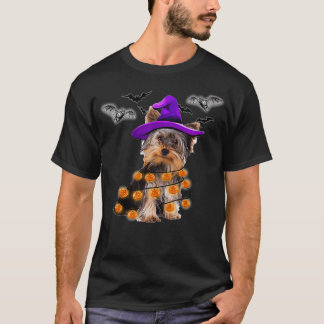 ヨークシャーテリアハロウィーンパンプキン Tシャツ