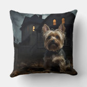 ヨークシャーテリアハロウィーン怖 クッション (裏面)
