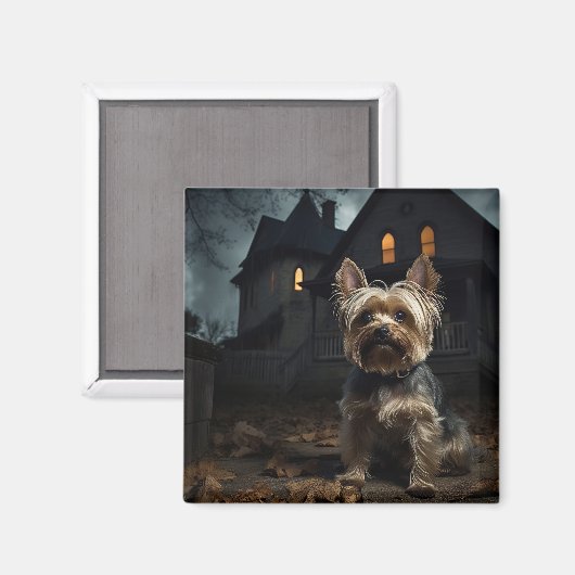 ヨークシャーテリアハロウィーン怖 マグネット (正面/裏面)