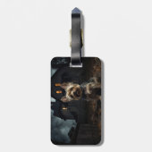 ヨークシャーテリアハロウィーン怖 ラゲッジタグ (裏面縦)