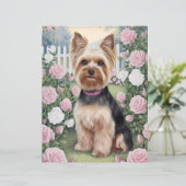 ヨークシャーテリアバラガーデンアートスクラップブック紙 (スタンド正面)