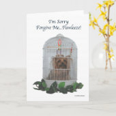 ヨークシャーテリアバードケージ カード (黄色い花)