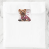 ヨークシャーテリアパジャマパーティー スクエアシール (バッグ)