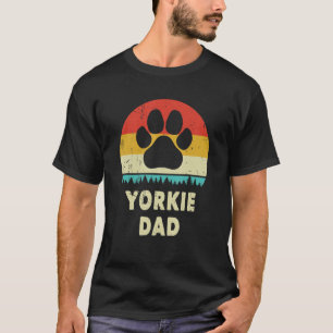 ヨークシャーテリアパパヨーク男性へシャーテリアードッグヴィンタ Tシャツ