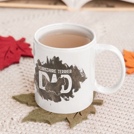ヨークシャーテリアパパ犬は恋人の父の日を育てる コーヒーマグカップ