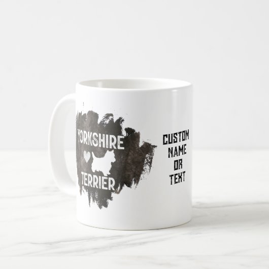 ヨークシャーテリアパパ犬は恋人の父の日を育てる コーヒーマグカップ (正面左)