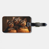 ヨークシャーテリアパピーオータムデライトカボチャ ラゲッジタグ (裏面横)