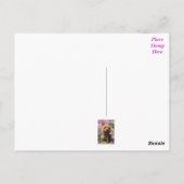 ヨークシャーテリアパピードッグパープル空白のポストカード ポストカード (裏面)