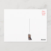 ヨークシャーテリアパピードッグピンク空白のポストカード ポストカード (裏面)