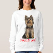 ヨークシャーテリアパピードッグレディース スウェットシャツ (正面)