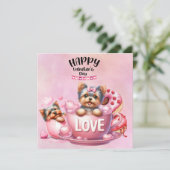 ヨークシャーテリアパピードッグforバレンタインデー シーズンカード (スタンド正面)