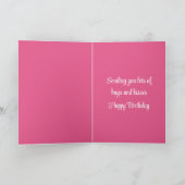 ヨークシャーテリアパピーピンクキュートヨークシャーテリア誕生日 カード (内部)