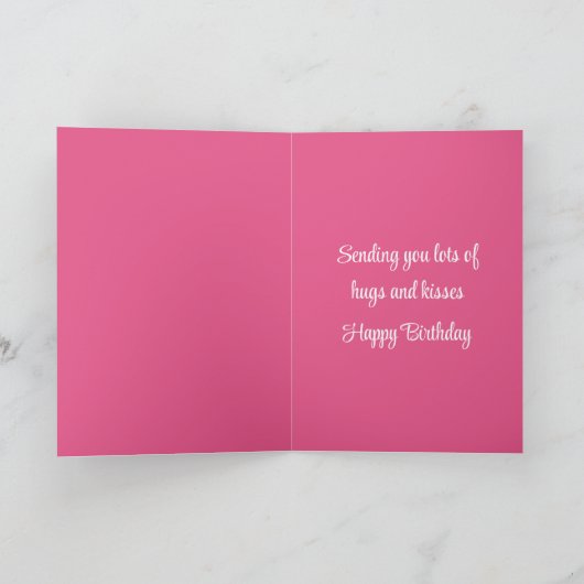 ヨークシャーテリアパピーピンクキュートヨークシャーテリア誕生日 カード (内部)