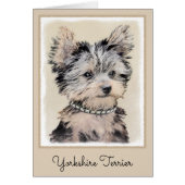 ヨークシャーテリアパピー絵画ズオリジナルドッグアート (正面)
