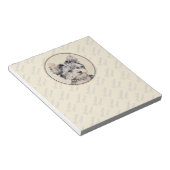 ヨークシャーテリアパピー絵画ズオリジナルドッグアート ノートパッド (アングル)