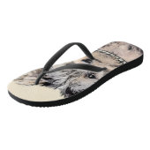 ヨークシャーテリアパピー絵画ズオリジナルドッグアート ビーチサンダル (アングル)