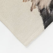 ヨークシャーテリアパピー絵画ズオリジナルドッグアート フリースブランケット (角)