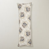 ヨークシャーテリアパピー絵画ズオリジナルドッグアート ボディピロー (裏面 (縦))