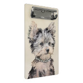 ヨークシャーテリアパピー絵画ズオリジナルドッグアート ミニクリップボード (アングル)