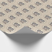 ヨークシャーテリアパピー絵画ズオリジナルドッグアート ラッピングペーパー (角)