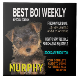 ヨークシャーテリアパロディ雑誌の表紙 タイル