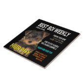 ヨークシャーテリアパロディ雑誌の表紙 タイル (側面)