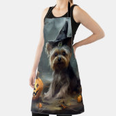 ヨークシャーテリアパンプキンズハロウィーン怖い エプロン (インサイチュ)